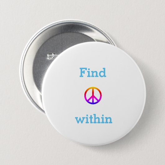 Peace  ronde button 7,6 cm (Voorkant /achterkant)