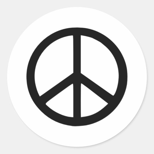 Peace Ronde Sticker (Voorkant)