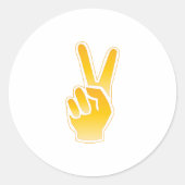 Peace Ronde Sticker (Voorkant)
