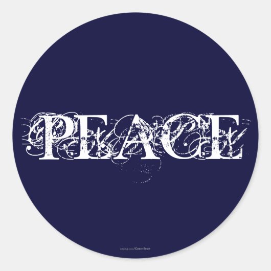Peace Ronde Sticker (Voorkant)