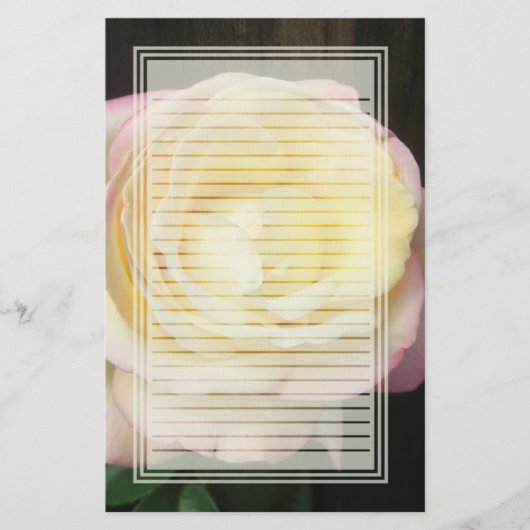Peace Roos Lined Stationery Briefpapier (Voorkant)