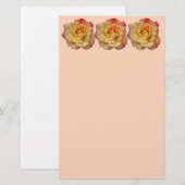 Peace-Roos: prachtige roze en gele bloemen Briefpapier (Voorkant / Achterkant)