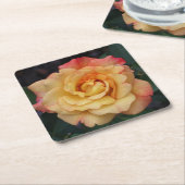 Peace-Roos: prachtige roze en gele bloemen Kartonnen Onderzetters (Schuin)