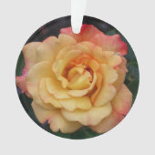 Peace-Roos: prachtige roze en gele bloemen Ornament (voorkant)
