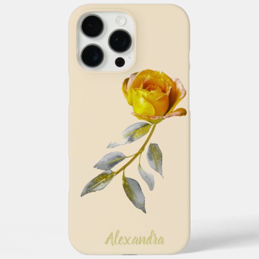 Peace Roos w' Bord Groen & Goud Bladeren Trouwen Case-Mate iPhone Case (Achterkant)