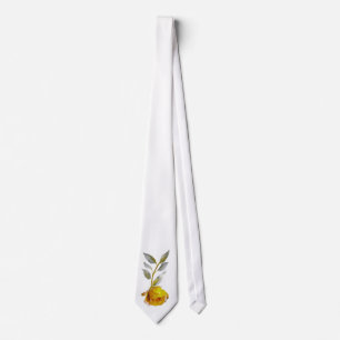 Peace Roos w' Bord Groen & Goud bladeren Wedding S Stropdas