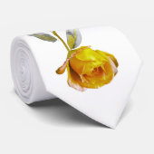 Peace Roos w' Bord Groen & Goud bladeren Wedding S Stropdas (Opgerold)
