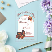 Peace Roos Wedding Acryl Uitnodigingen (Insitu (Huwelijk))