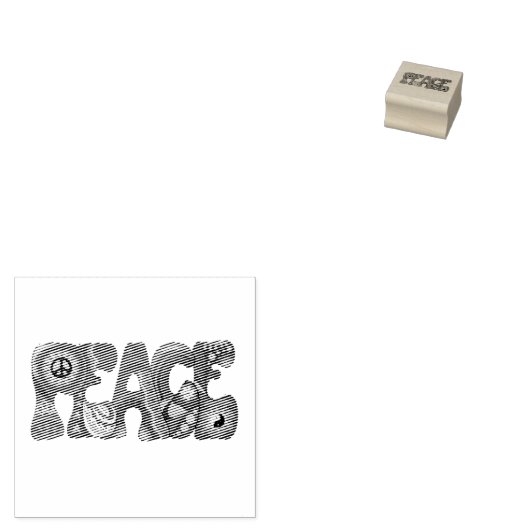 Peace Rubber Stamp Rubberstempel (Gestempeld)