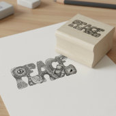 Peace Rubber Stamp Rubberstempel