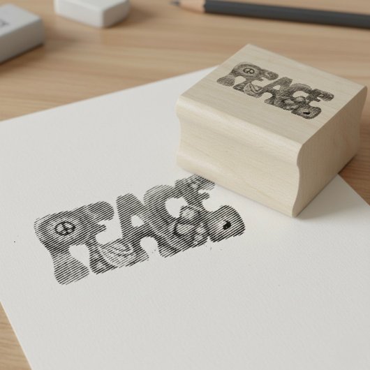 Peace Rubber Stamp Rubberstempel