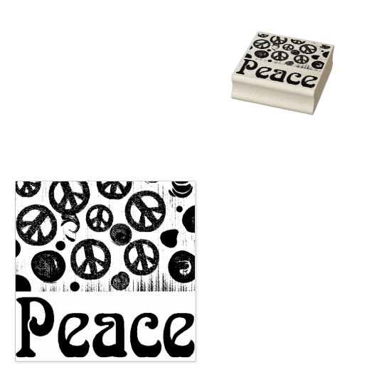 Peace rubberstempel (Gestempeld)