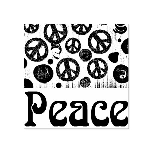 Peace rubberstempel (Afrduk)
