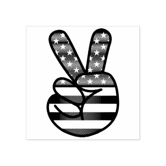 Peace Rubberstempel (Afrduk)
