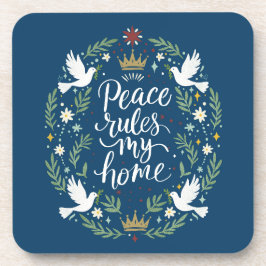 Peace Rules My Home Bier Onderzetter