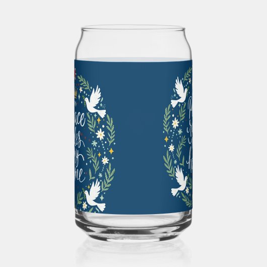 Peace Rules My Home Blikvorm Glas (Rechts)