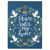 Peace Rules My Home Klembord (Achterkant)