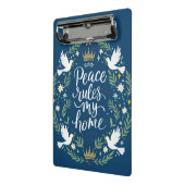 Peace Rules My Home Mini Klembord (Angled2)