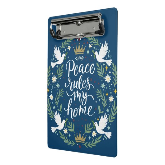 Peace Rules My Home Mini Klembord (Angled2)