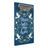 Peace Rules My Home Mini Klembord (Schuin)