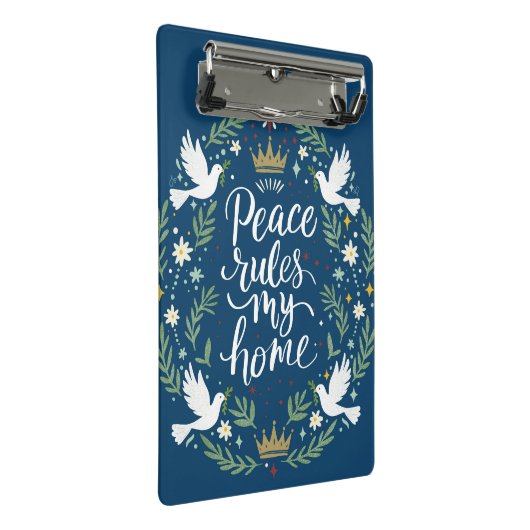 Peace Rules My Home Mini Klembord (Schuin)