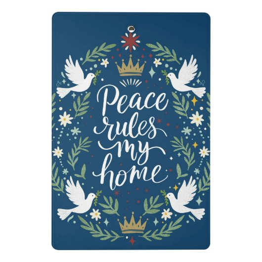 Peace Rules My Home Mini Klembord (Achterkant)