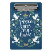 Peace Rules My Home Mini Klembord (Voorkant)