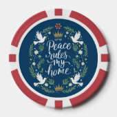 Peace Rules My Home Poker Chips (Voorkant)
