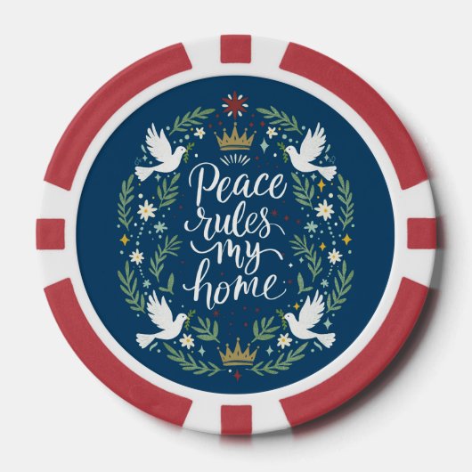 Peace Rules My Home Poker Chips (Voorkant)