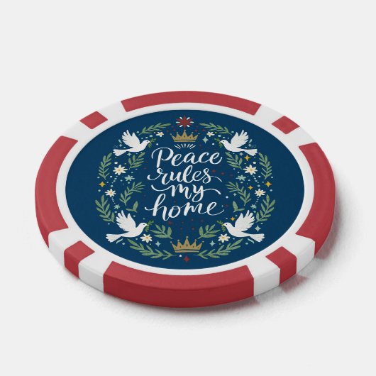Peace Rules My Home Poker Chips (Enkel)
