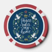 Peace Rules My Home Poker Chips (Achterkant)