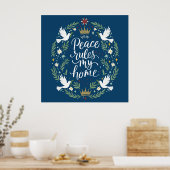 Peace Rules my Home Poster (Keuken)