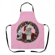 Peace Santa Christmas Apron
