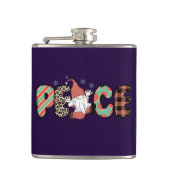 Peace Santa Gnome Holiday kerstcadeau Heupfles (Voorkant)