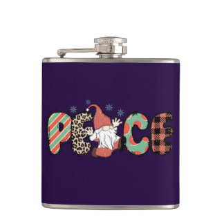 Peace Santa Gnome Holiday kerstcadeau Heupfles