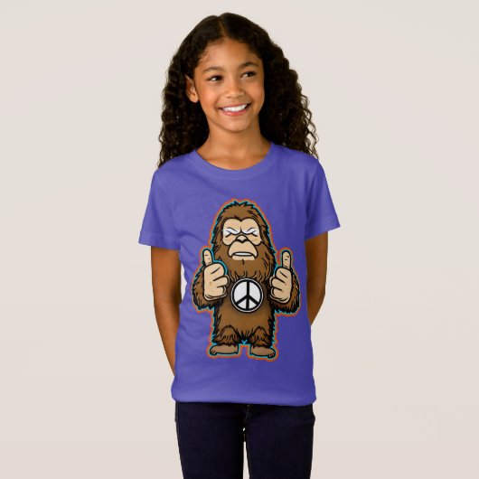 Peace Sasquatch T-shirt (Voorkant volledig)