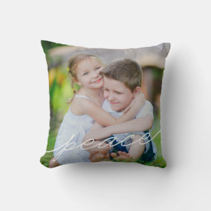 PEACE Schrijven Custom Photo Sierkussen