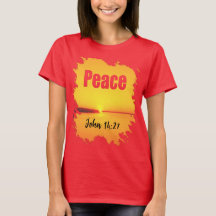 Peace Scripture Glowing Sunset T-Shirt