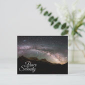 Peace & Serenity Mountain Night Sky Briefkaart (Staand voorkant)