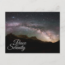 Peace & Serenity Mountain Night Sky Briefkaart