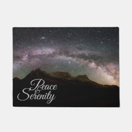 Peace & Serenity Mountain Night Sky Deurmat