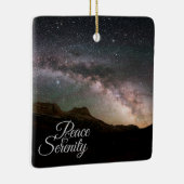Peace & Serenity Mountain Night Sky Keramisch Ornament (Rechts)