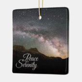 Peace & Serenity Mountain Night Sky Keramisch Ornament (Links)