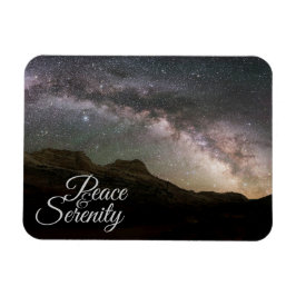 Peace & Serenity Mountain Night Sky Magneet