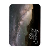 Peace & Serenity Mountain Night Sky Magneet (Verticaal)