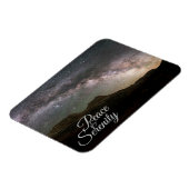 Peace & Serenity Mountain Night Sky Magneet (Linkerzijde)