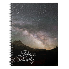 Peace & Serenity Mountain Night Sky Notitieboek