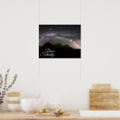 Peace & Serenity Mountain Night Sky Poster (Keuken)