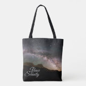 Peace & Serenity Mountain Night Sky Tote Bag (Achterkant)
