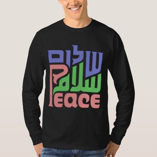 Peace Shalom Salaam mannen shirt (Voorkant)